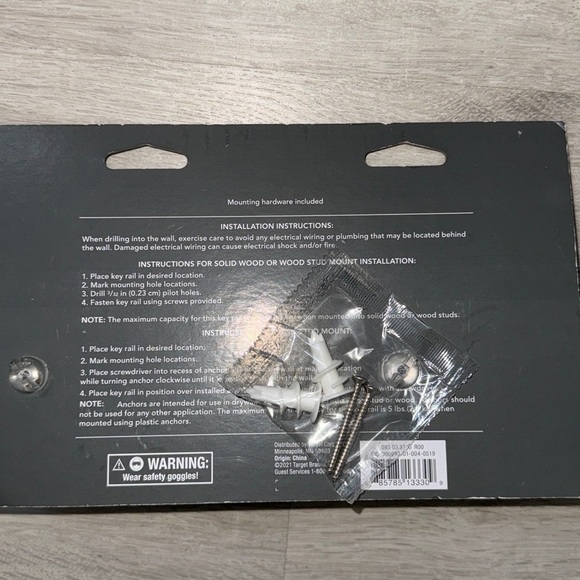 Threshold Gray Wall Mount Key Holder - Picture 2 of 2